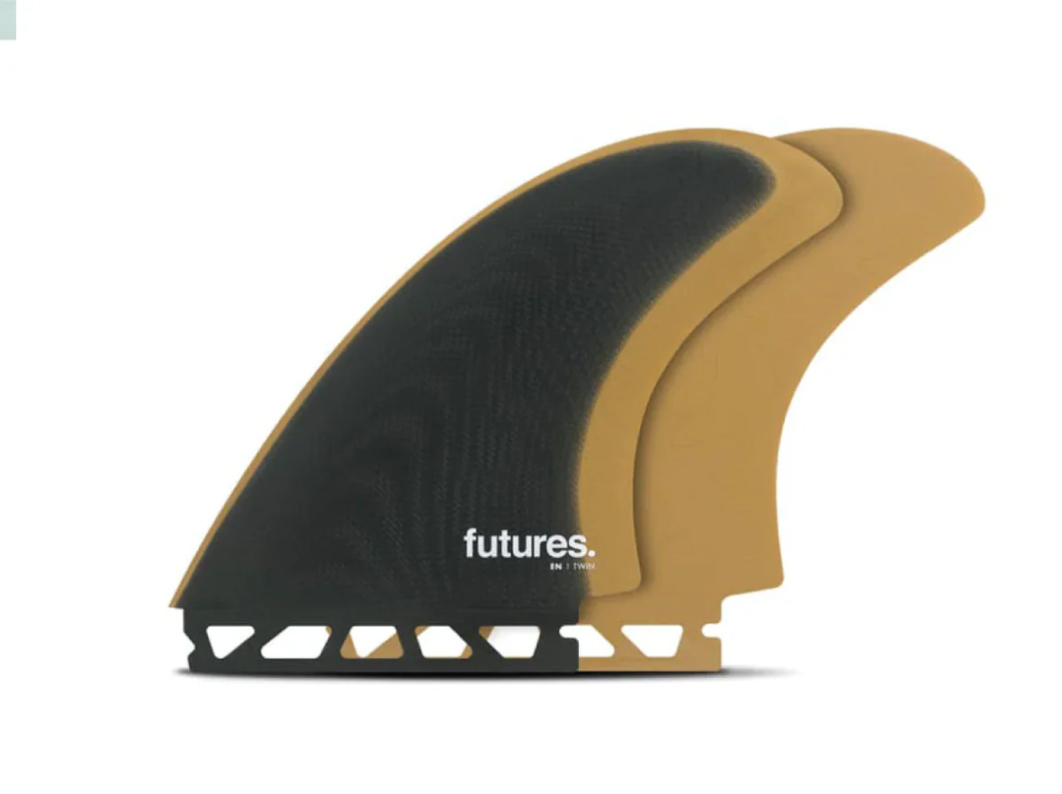 Futures EN Fiberglass Twin Fin Set - Slate/Ochre - Image 2