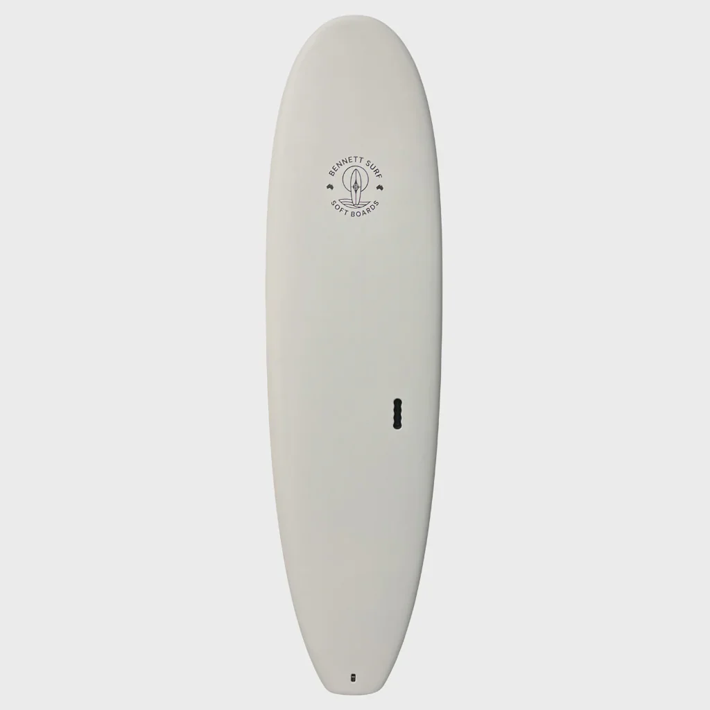 Bennett Softboard - 7'0 Classic Mini Mal Premium Performance Soft Top- Cream