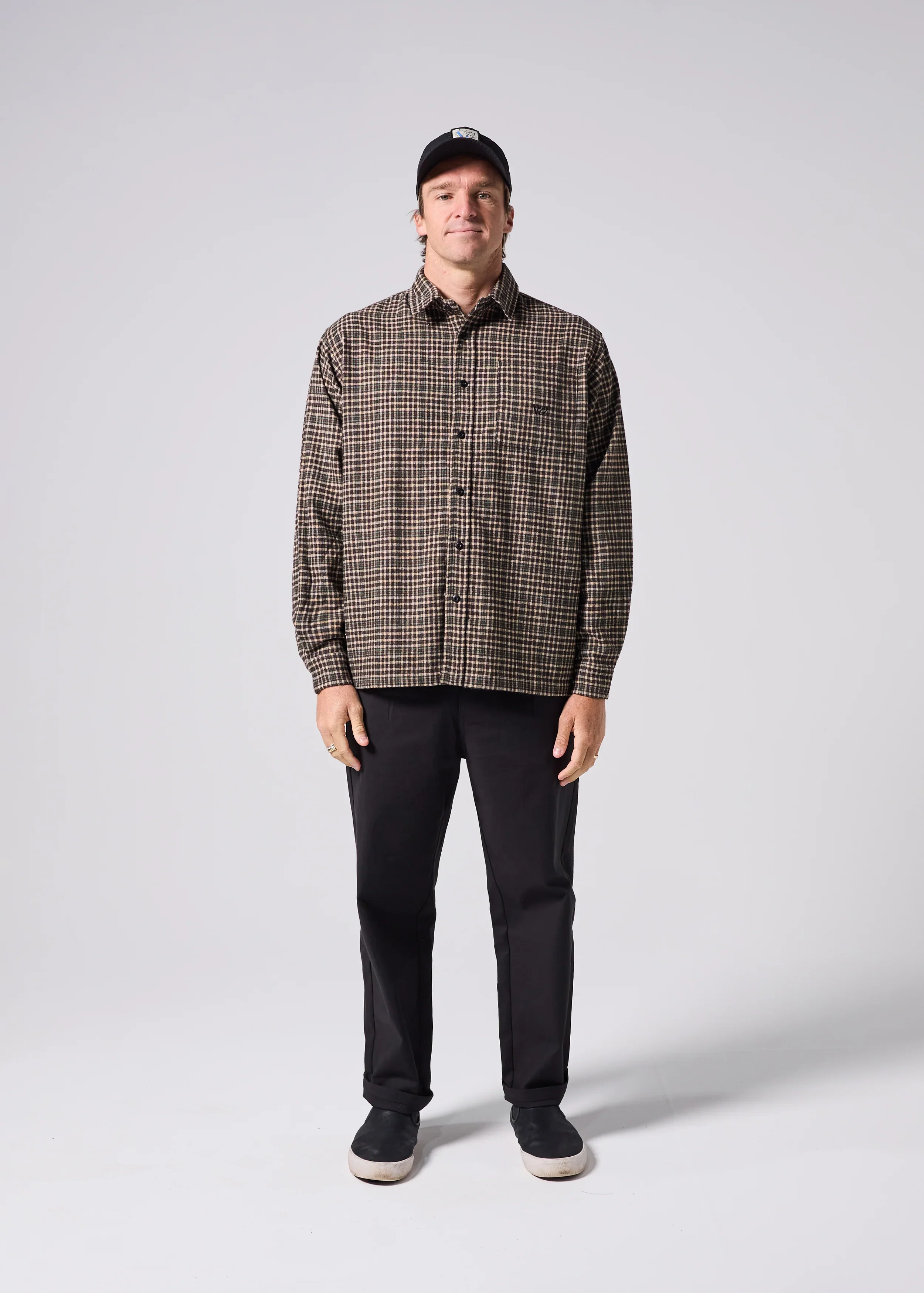 Rivvia Plaid Off Track Shirt - Brown - Image 3