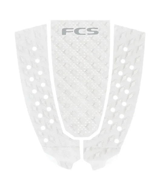 FCS T-3 Eco Pin Tail Traction Tail Pad - White - Image 2